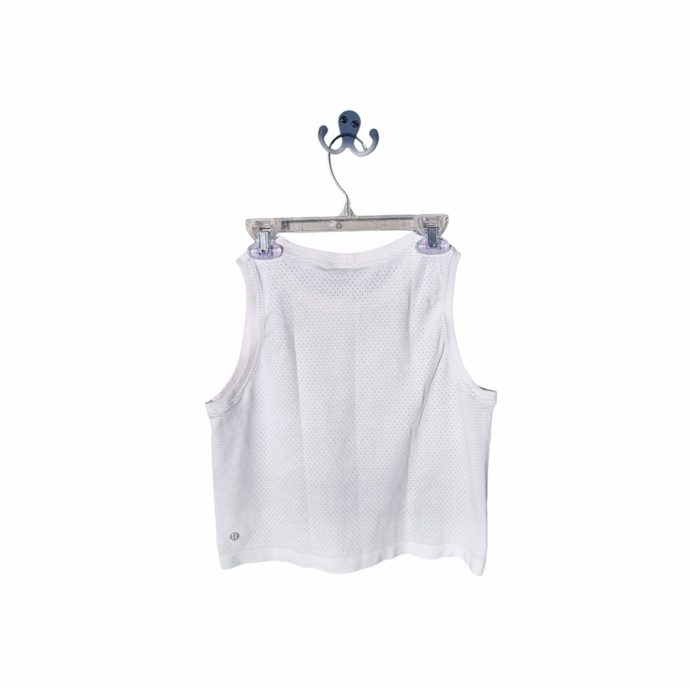 lululemon Logo Breeze By Muscle Crop Tank
Size 6- White - Picture 5 of 6
